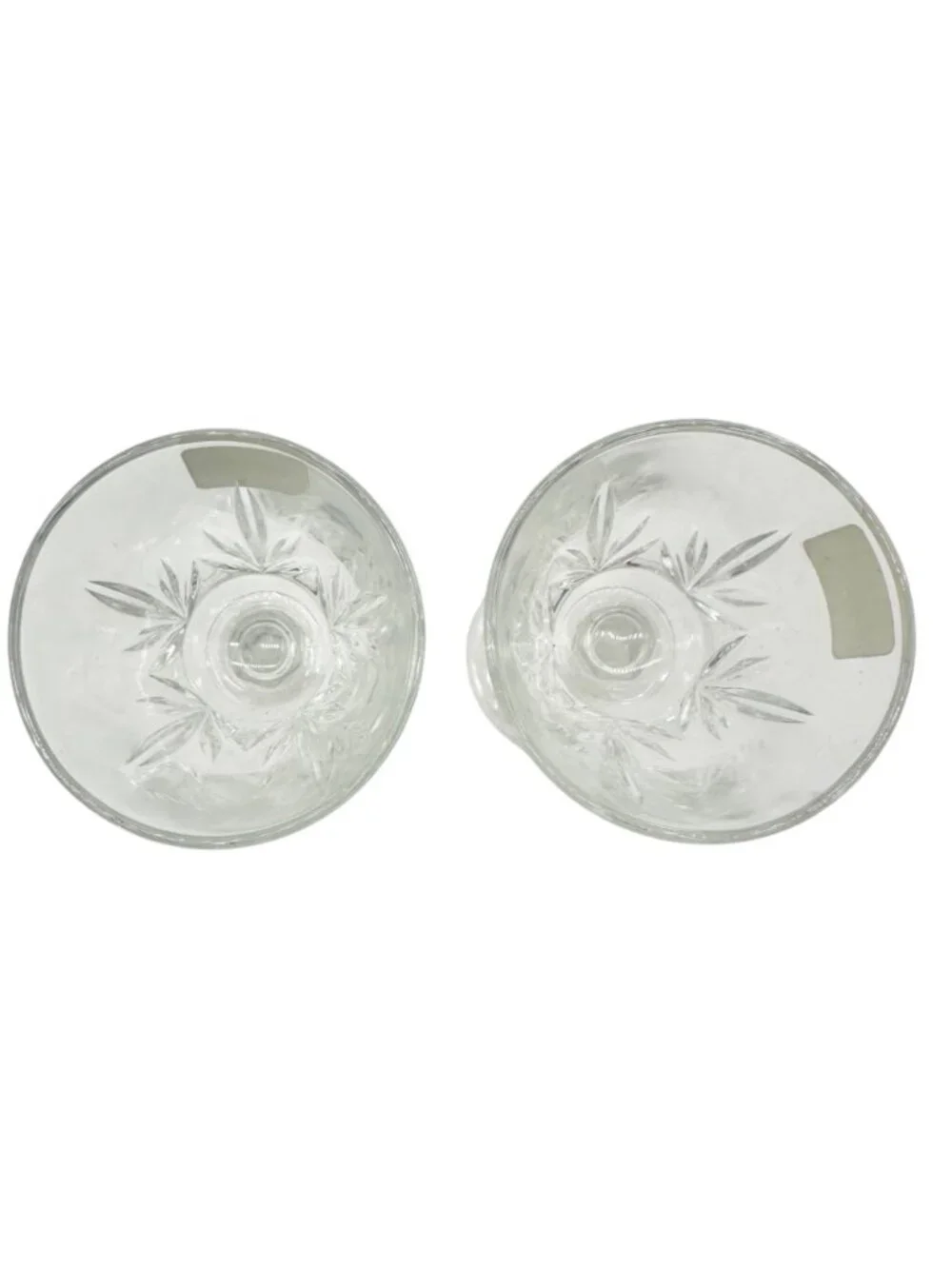 Luminarc Cordial Liqueur Glasses Set of 2 Crystal Pattern France Vintage 4